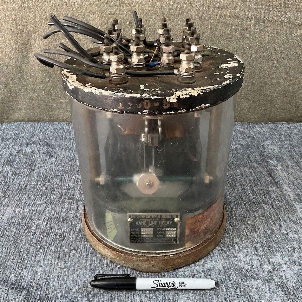 Union Switch & Signal SLV-13 Vane Line Relay 110V 60Hz Railroad Signal Untested